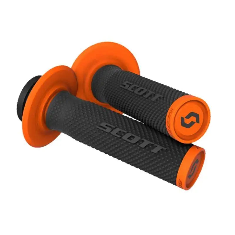 SCOTT 292452-1009222 Sx2 Lock-On Grips in Black/Orange, featuring double density grip, anodized alloy clamp, and anti-vibration construction for superior control and comfort in RV, automotive, powersports, off-road, marine, exterior, truck accessories, interior, truck bed, RV parts, Powersports, Street, AVADA - Best Sellers, Must Haves.
