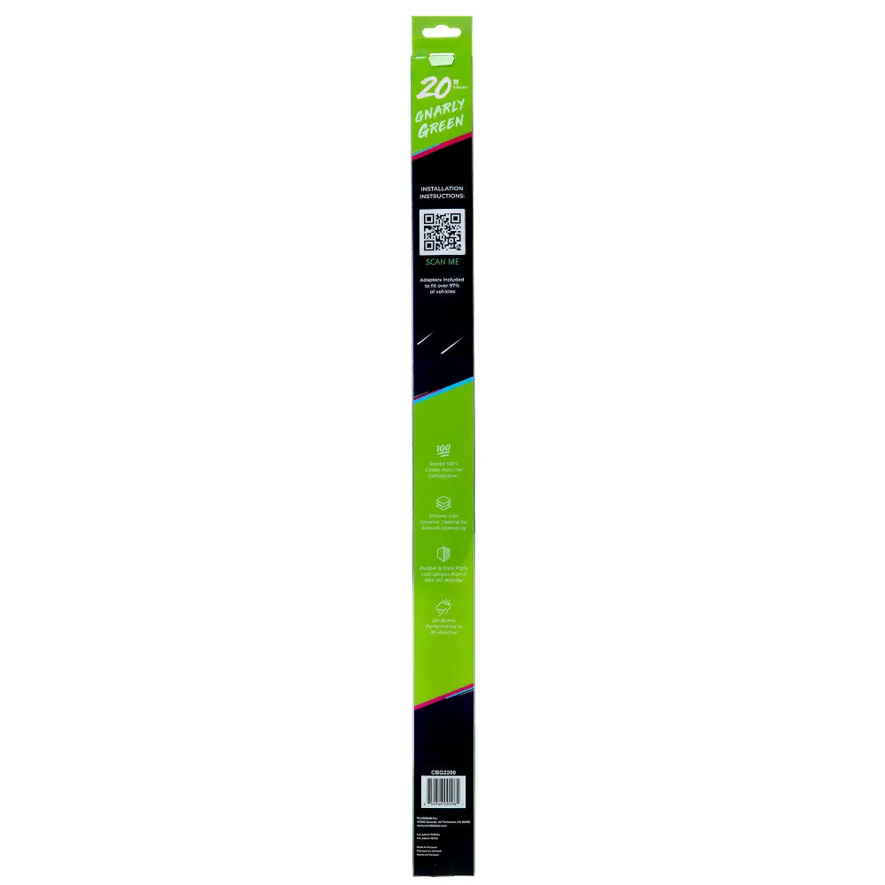 Scrubblade Ensure Quiet Operation Windshield Wiper Blade CBG2000 - Green 20 Silicone Shadeblade Per BA
