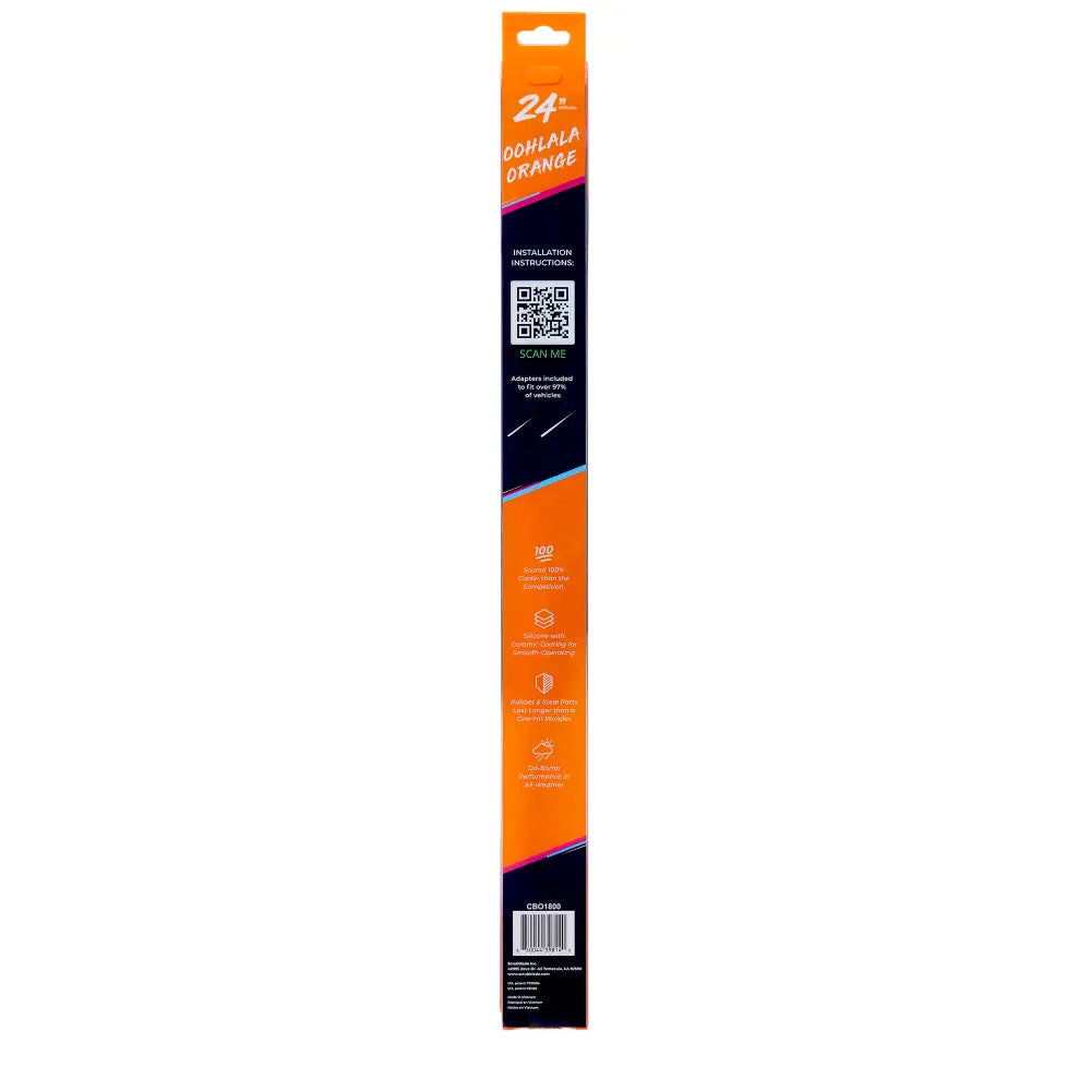Scrubblade Ensure Quiet Operation Windshield Wiper Blade CBO2400 - Orange 24 Silicone Shadebladepper