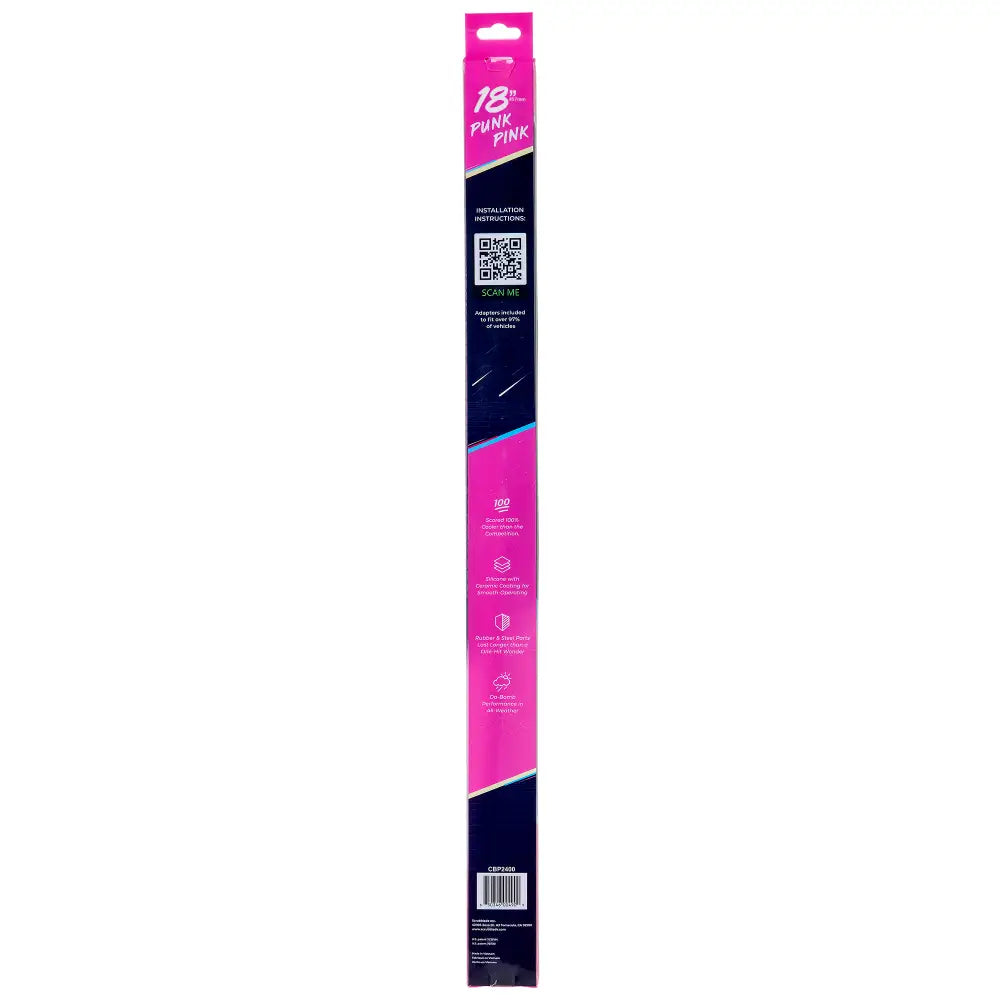 Scrubblade Ensure Quiet Operation Windshield Wiper Blade CBP1800 - Pink 18 Silicone Shadeblade Wpr Bld