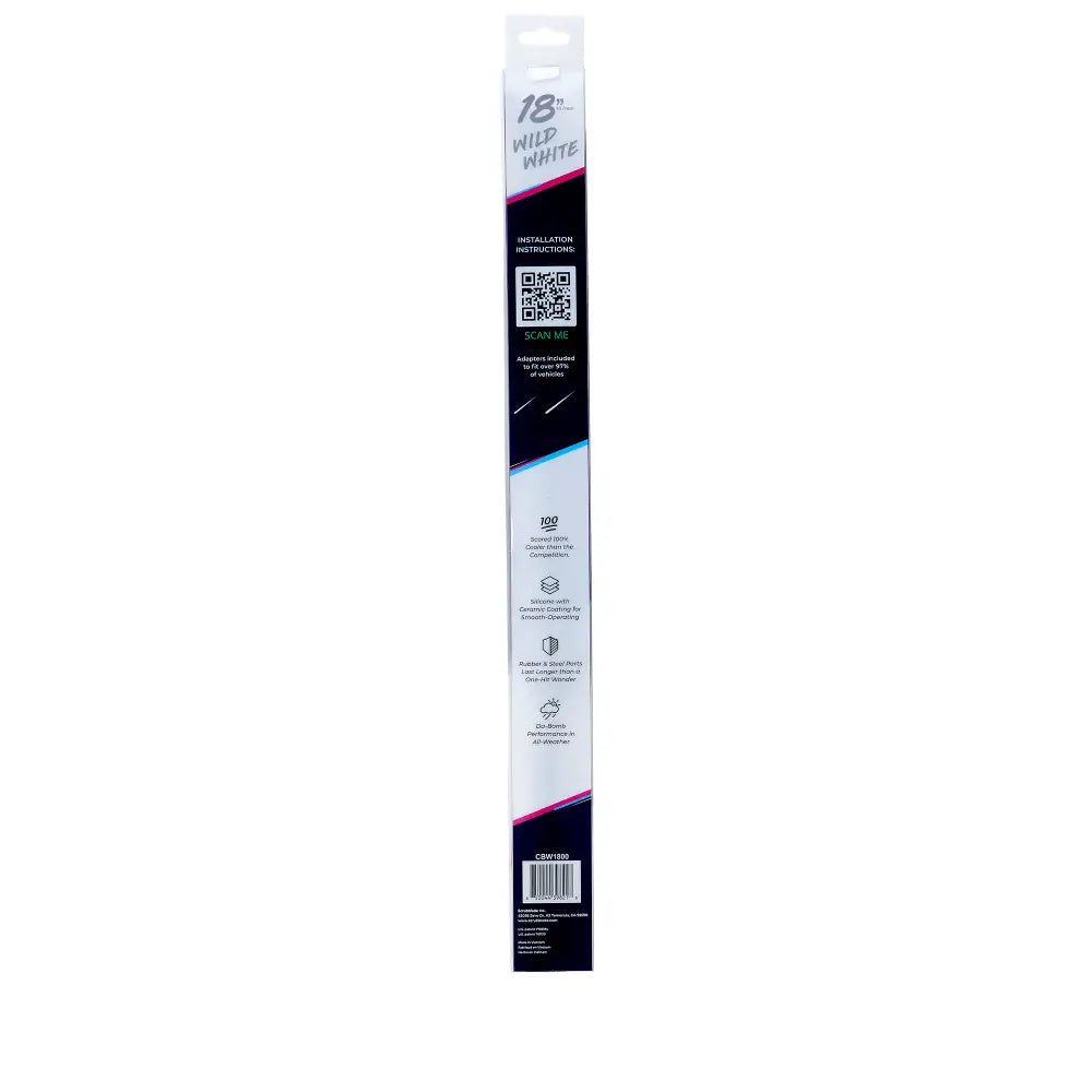 Scrubblade Ensure Quiet Operation Windshield Wiper Blade CBW1800 - White 18 Silicone Shadeblade Per BA