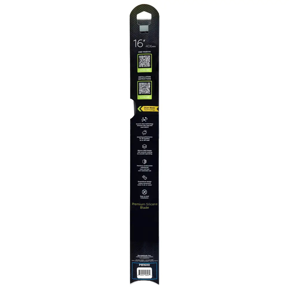 Scrubblade PB1600 Windshield Wiper Blade - Black