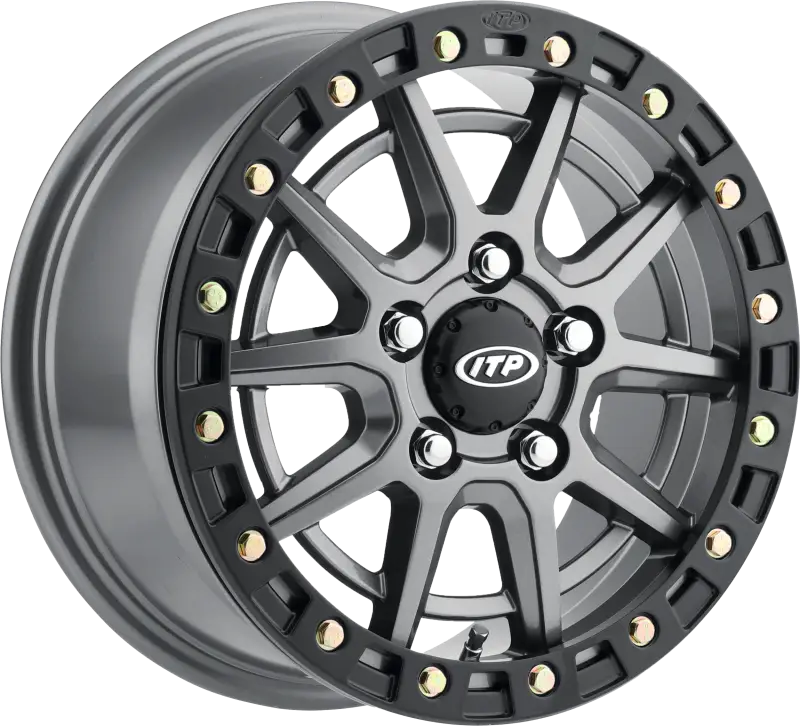 Grey/Blk Sd10 Wheel 15x7 5/4.5 with ITP Exclusive "Rock Armor" for RV, Automotive, Powersports, off-road, marine, exterior, truck accessories, interior, truck bed, RV parts, Powersports, AVADA - Best Sellers