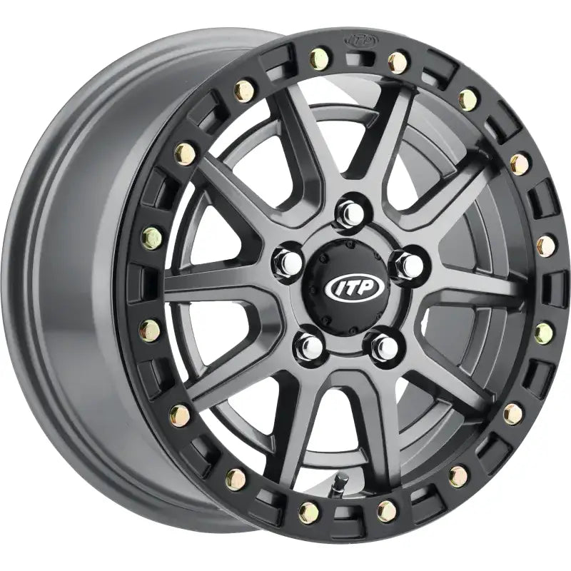 Grey/Blk Sd10 Wheel 15x7 5/4.5 with ITP Exclusive "Rock Armor" for RV, Automotive, Powersports, off-road, marine, exterior, truck accessories, interior, truck bed, RV parts, Powersports, AVADA - Best Sellers