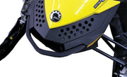 Yellow and black SDFB200-BK Pro Armor custom aluminum snowmobile front fairing bumper