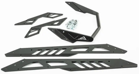 Black metal off-road vehicle armor kit on SDRB465-AMT-FBK aluminum rear bumper for SD Gen 4
