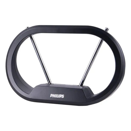 Black oval Philips HD passive antenna, SDV7114A for better TV reception