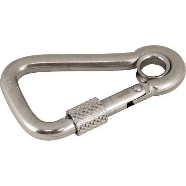 SEA DOG No Supplier Warranty Carabiner 150128 - SS Locking Asym Snap EYE 4-3