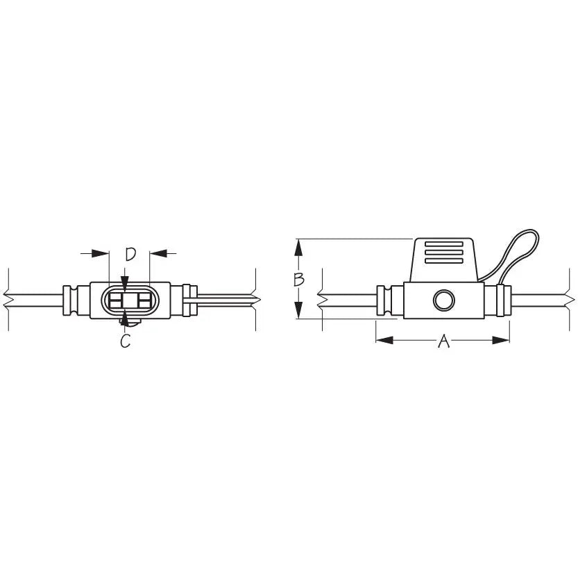 SEA DOG Complies With Abyc Standard Fuse Holder 445197-1 - Inline ATO ATC