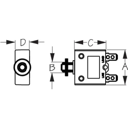 SEA DOG Made In USA Circuit Breaker 830154 - SD-13 Reset WH