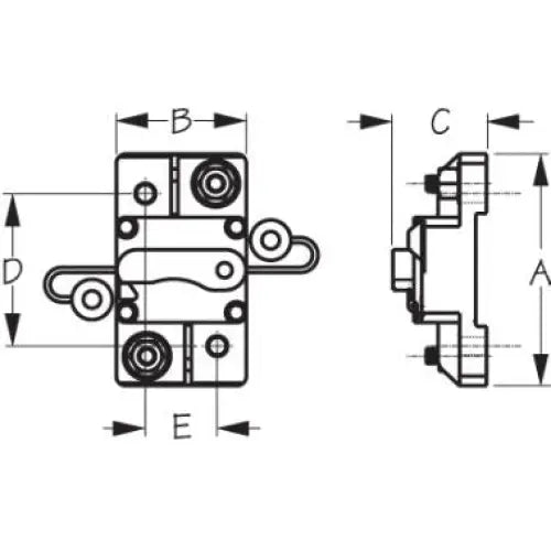 SEA DOG Made In USA Circuit Breaker 830224 - SD-17 Surface Mount