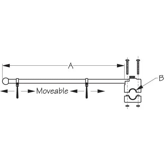 SEA DOG Made In USA Flagpole 327122-1 - SS Rail Mount 17