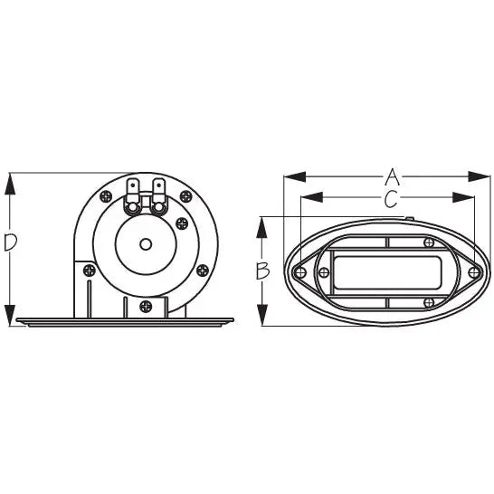 SEA DOG Nmma Type Accepted Horn 431210-1 - Flush Mount Mini Compact