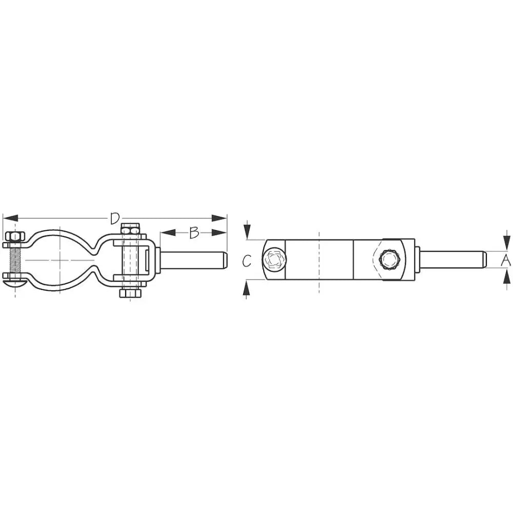 SEA DOG Recommended For Freshwater Use Oarlock 582070-1 - Zinc Plated Clamp-ON
