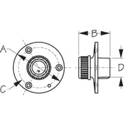 SEA DOG Standard Male Hose Connector Boat Washdown Fitting 512120-1 - Chrome Brass Fresh Water Outlt
