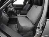 Seat Cover Bucket With Headrest; Polycotton Twill; Gray; Single; Semi-Custom; Retail Box - Truck & Automotive