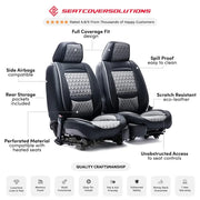 Seat CVR SOL Scratch Resistant Eco-Leather Seat Cover FFFBG - Black Gray Bundle Frnts