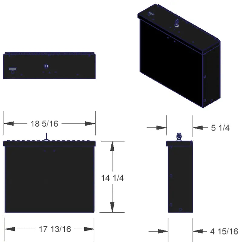 Tuffy Laptop Computer Lockbox W/ Keyed Lock - Tuffy Products