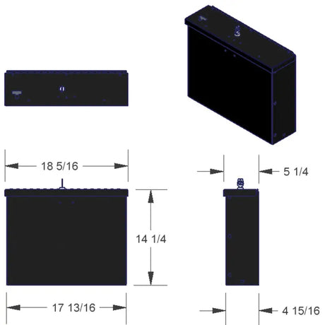 Tuffy Laptop Computer Lockbox W/ Keyed Lock - Tuffy Products