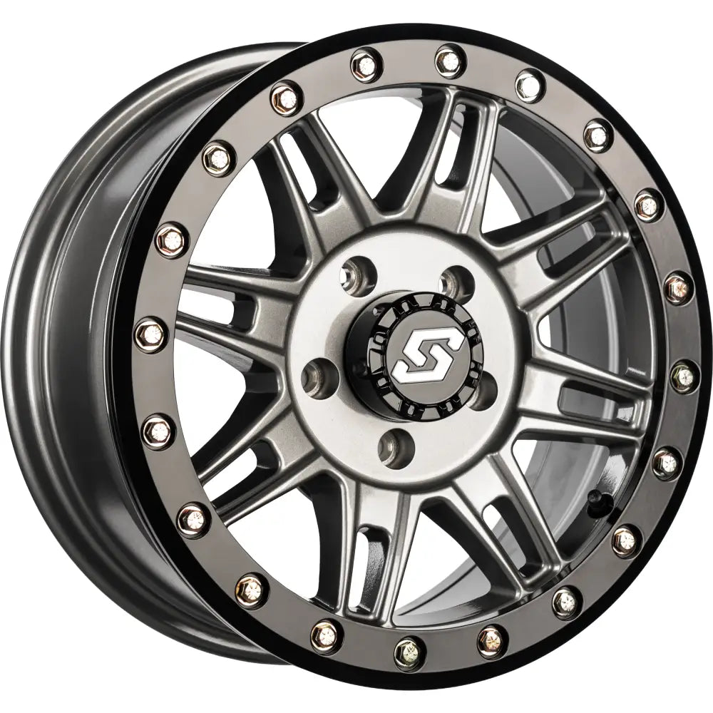 Sedona Clutch Beadlock Wheel A-S24G-57012+25 - Gunmetal Black Bdlk 15X7 4.5 25MM