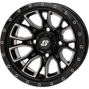 Fusion Wheel  12x7 2+5 4/110 Gloss Blk/Machined