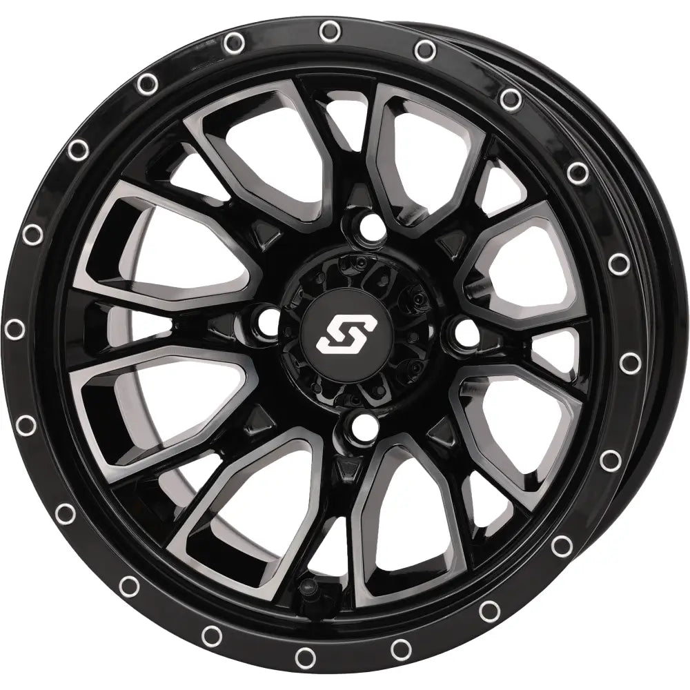 Fusion Wheel  12x7 2+5 4/110 Gloss Blk/Machined