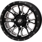 Fusion Wheel 12x7 5+2 4/110 Gloss Blk/Machined