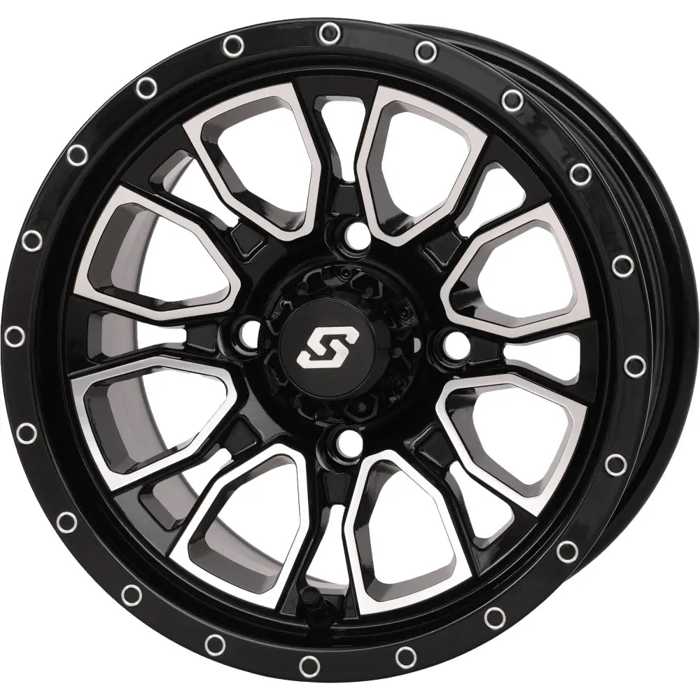 Fusion Wheel 12x7 5+2 4/110 Gloss Blk/Machined
