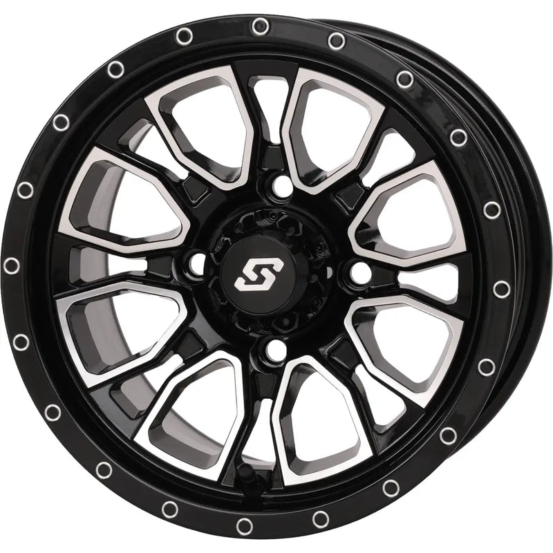 Fusion Wheel 12x7 5+2 4/110 Gloss Blk/Machined