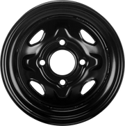 Sedona Steel 12x7 4/110 2+5 Blk Rear - SEDONA