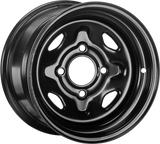 Sedona Steel 12x7 4/110 4+3 Blk Front/Rear - SEDONA