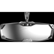 Seizmik Halo-RA billet aluminum bezel on silver motorcycle mirror