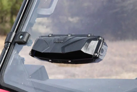 Black angular visor-like device on Seizmik Versa-Vent Windshield HC Poly 25026
