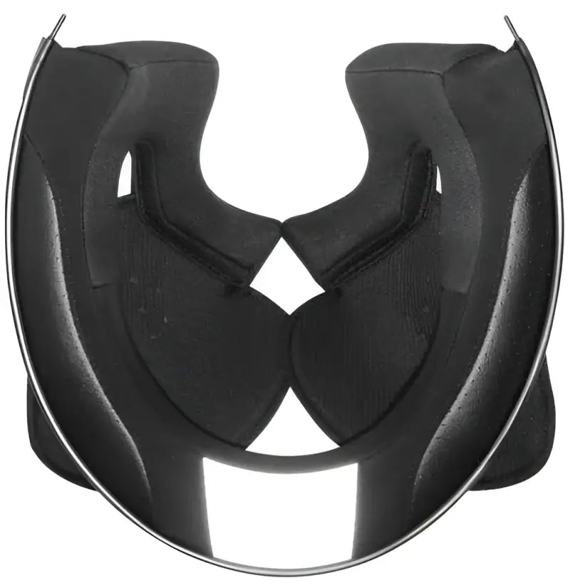 Black helmet liner with silver trim from Sena MO-A01-M Momentum Cheek Pad Set