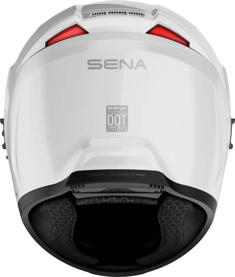 Phantom Ff Mesh Com Helmet Glossy White Lg - SENA