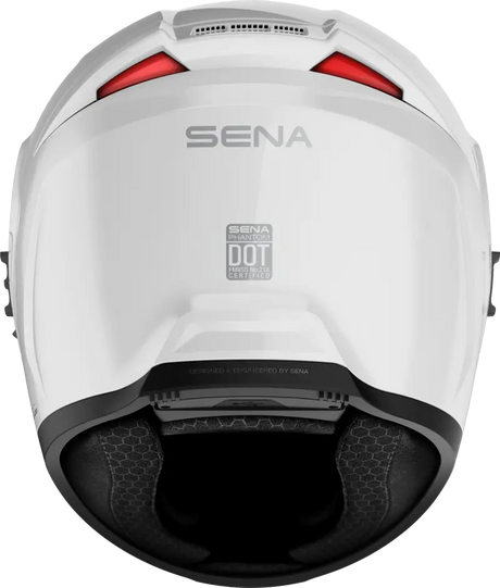 Phantom Ff Mesh Com Helmet Glossy White Lg - SENA