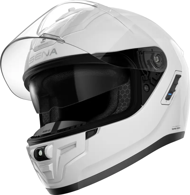 Phantom Ff Mesh Com Helmet Glossy White Lg - SENA