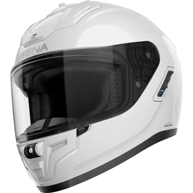Phantom Ff Mesh Com Helmet Glossy White Lg - SENA