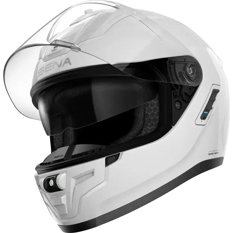 Phantom Ff Mesh Com Helmet Glossy White Lg - SENA