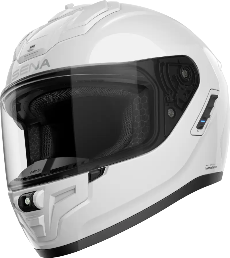 Phantom Ff Mesh Com Helmet Glossy White Sm - SENA
