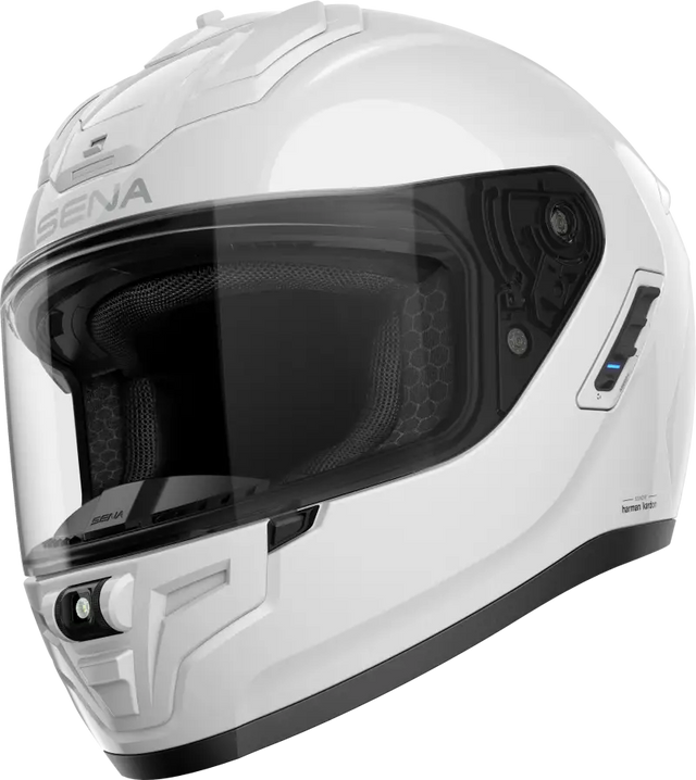 Phantom Ff Mesh Com Helmet Glossy White Sm - SENA