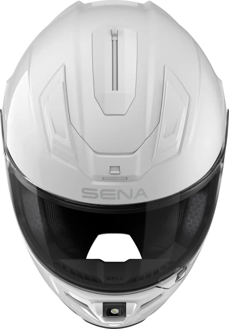 Phantom Ff Mesh Com Helmet Glossy White Sm - SENA