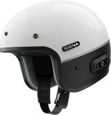 Surge Open Face Helmet W/Mesh Glossy White/Matte Black Md - SENA