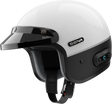 Surge Open Face Helmet W/Mesh Glossy White/Matte Black Md - SENA