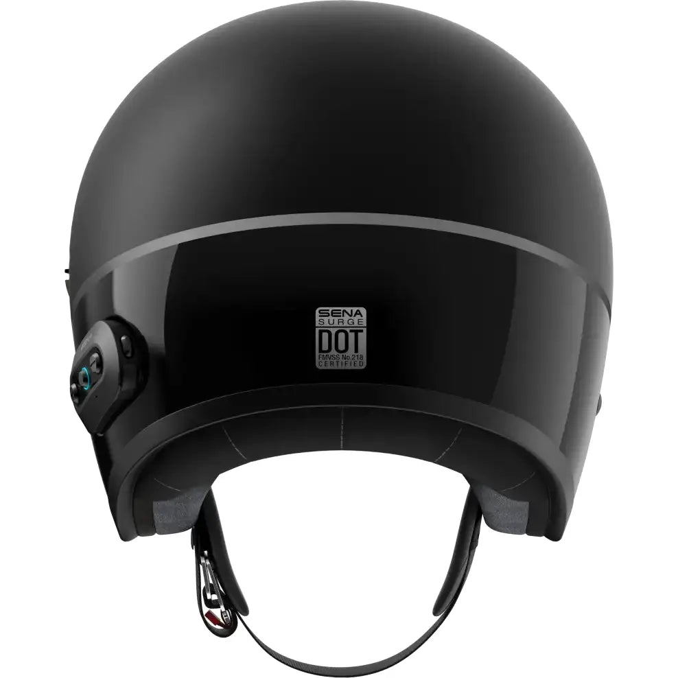 Surge Open Face Helmet W/Mesh Matte Black/Glossy Black Xl - SENA