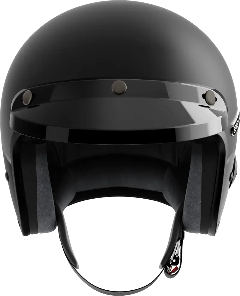 Surge Open Face Helmet W/Mesh Matte Black/Glossy Black Md - SENA