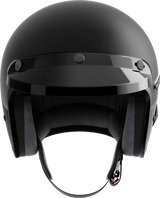 Surge Open Face Helmet W/Mesh Matte Black/Glossy Black Lg - SENA