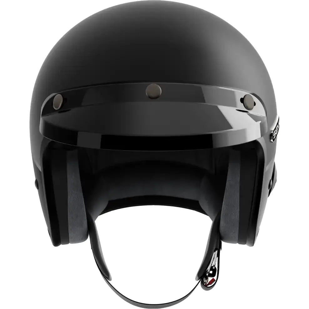 Surge Open Face Helmet W/Mesh Matte Black/Glossy Black Lg - SENA