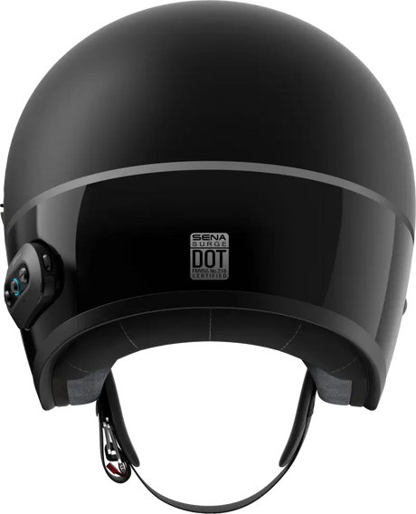 Surge Open Face Helmet W/Mesh Matte Black/Glossy Black Lg - SENA