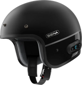 Surge Open Face Helmet W/Mesh Matte Black/Glossy Black Lg - SENA
